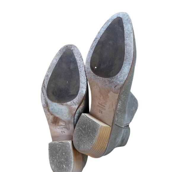 Garnet Hill alessandra gold metallic leather booties - Picture 9 of 9